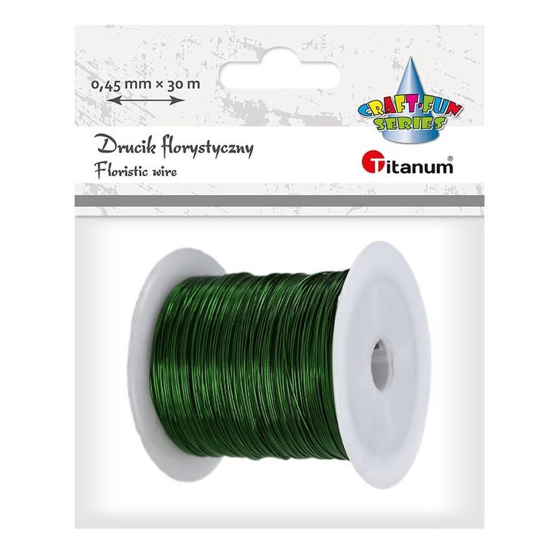 Drucik florystyczny do dekoracji TITANUM 0,45 x 30m - zielony