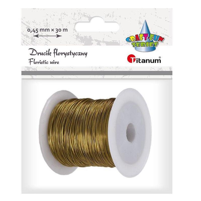 Drucik florystyczny do dekoracji TITANUM 0,45 x 30m - złoty