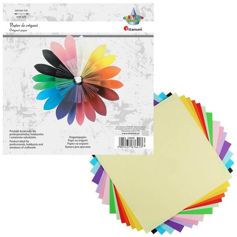 Papier do origami 20x20 100 arkuszy