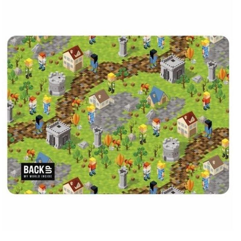 Podkład na biurko DERFORM laminowany A3 Minecraft - zielony