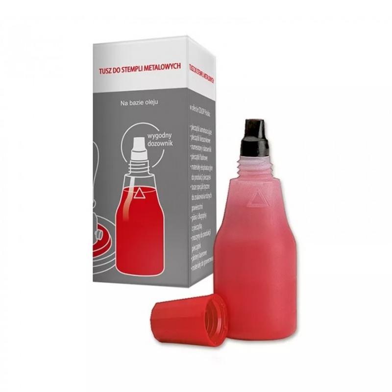 Tusz do stempli COLOP 25ml - metalowych na bazie oleju - czerwony