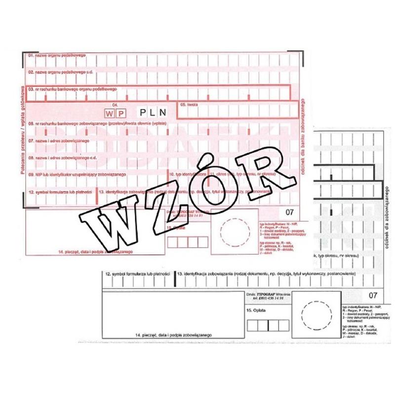 Druk polecenie przelewu 2odc WG A6 PODATKI 01146