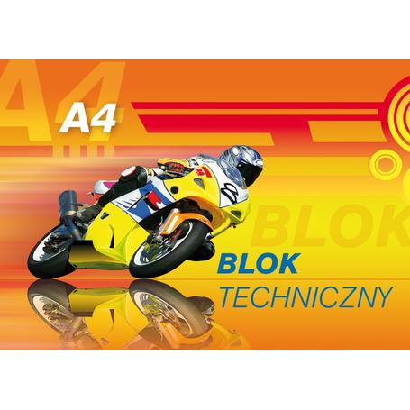 Blok A4 Techniczny biały KRESKA 250g