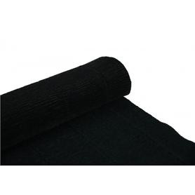 Krepina, bibuła włoska 180 g - Black, 50 cm x 250 cm nr 602