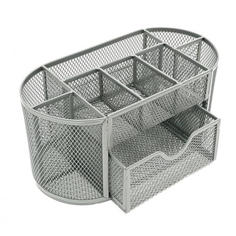 Przybornik metalowy 5 dzielny 5A JUMBO - srebrny