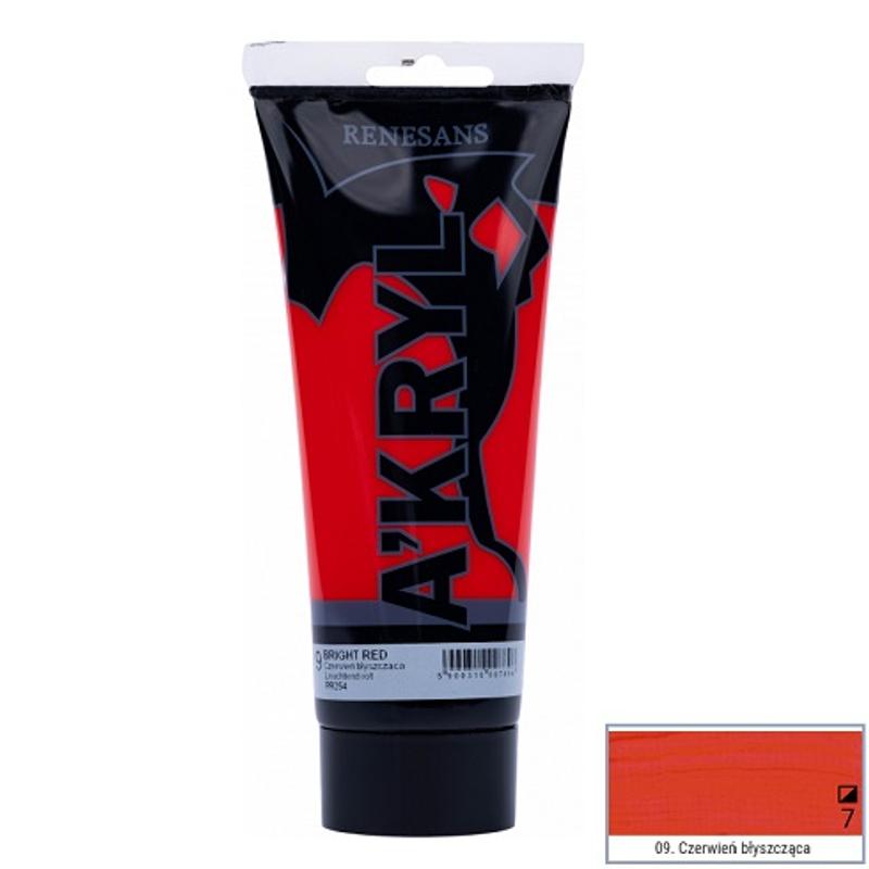 Farba akrylowa A’kryl RENESANS 200ml – czerwień błyszcząca