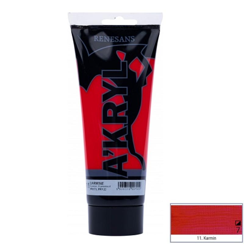 Farba akrylowa A’kryl RENESANS 200ml – karmin