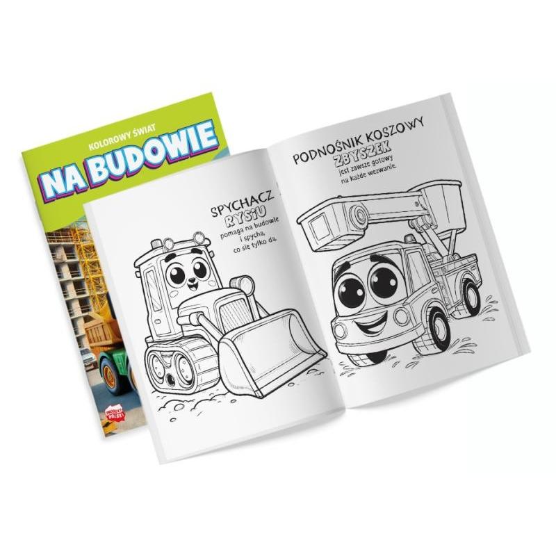 MARTEL Kolorowanka z naklejkami Kolorowy świat. Na budowie a 16 stron  naklejki