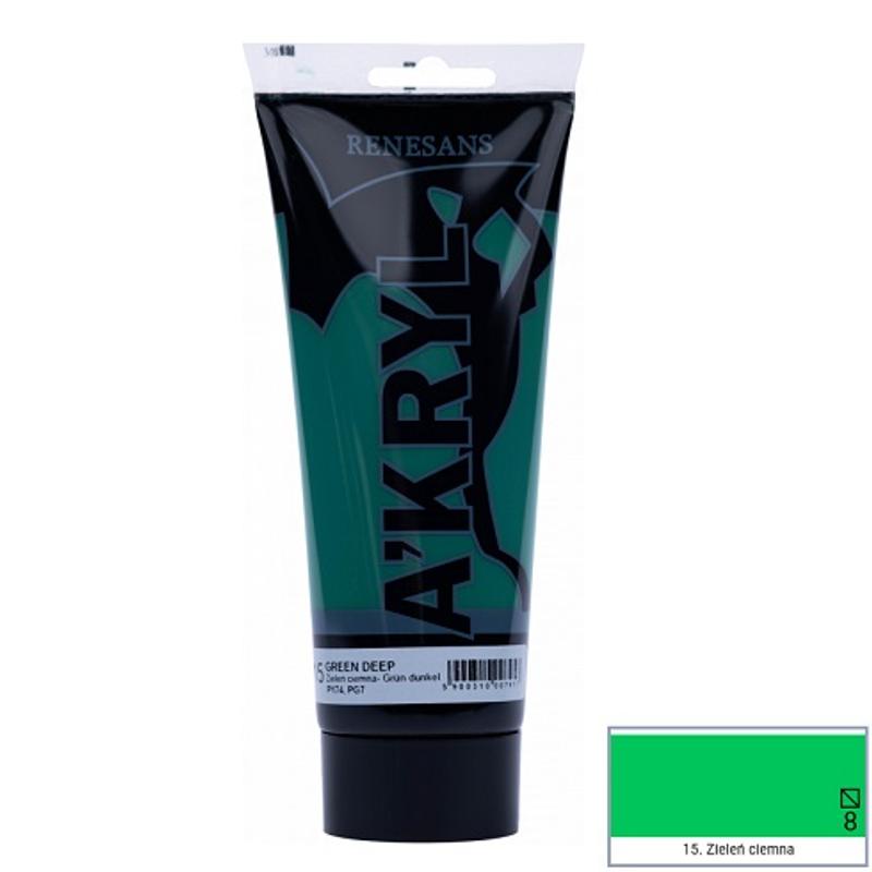 Farba akrylowa A’kryl RENESANS 200ml – zieleń ciemna