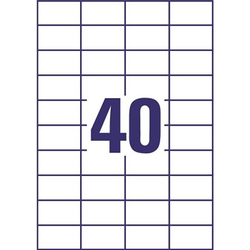 Etykieta  40 - K&P   52,5 x 29,7