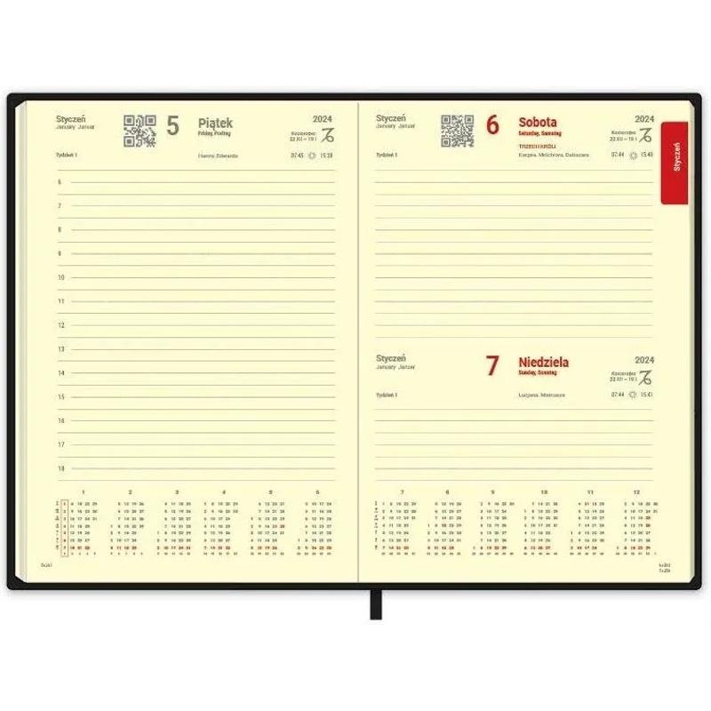 Kalendarz A5 dzienny Jotan