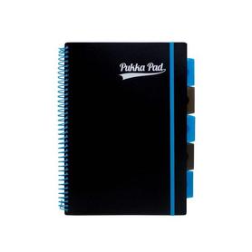 Notes A4 na spirali 200k PUKKA PAD Project Book PP NEON - niebieski z gumką