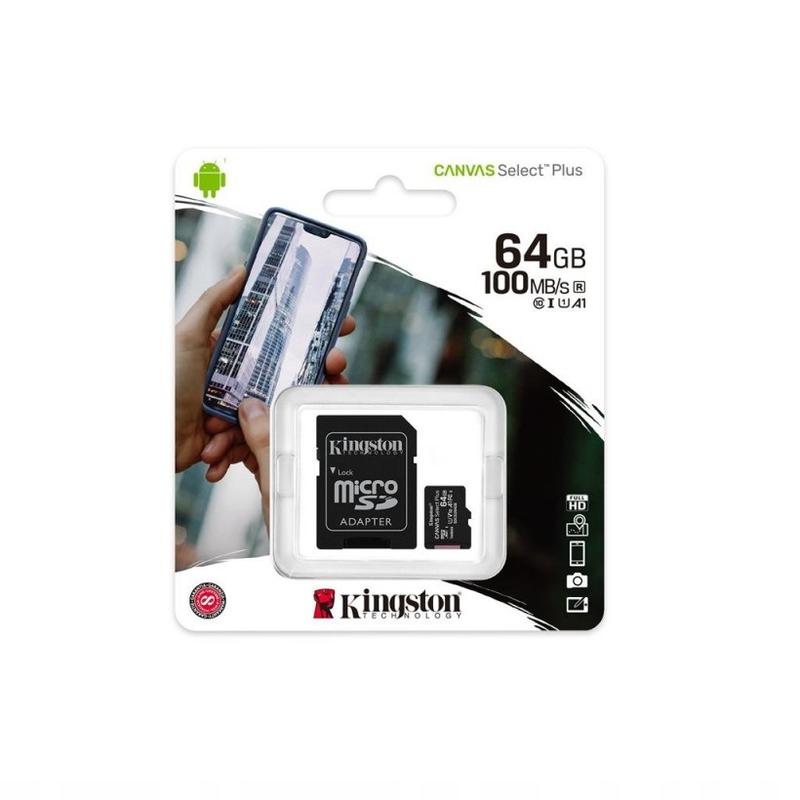 Pamięć/Karta pamięci micro SD Canvas Select Plus 64GB  KINGOSTON