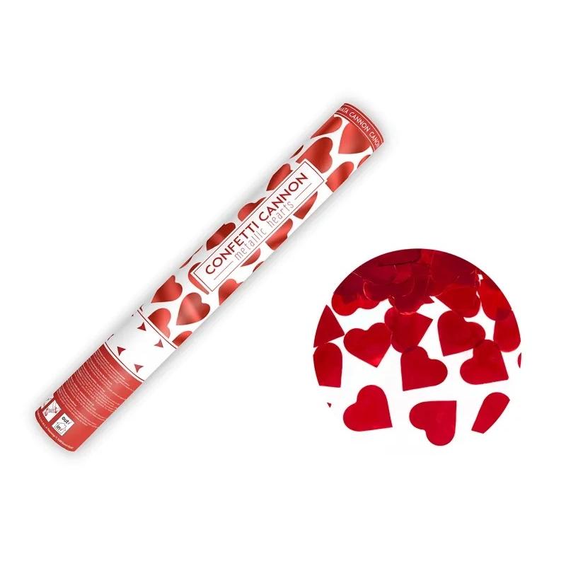 Tuba z sercami 40cm - czerwona