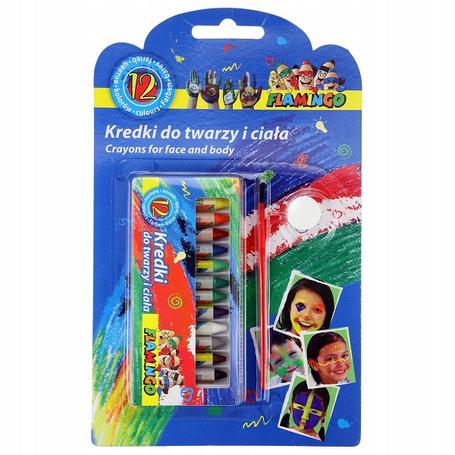 Kredki do twarzy FLAMINGO 12kolorów