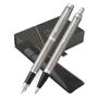 Pióro wieczne PARKER + Długopis Parker IM Stainless Steel CT - zestaw ETUI