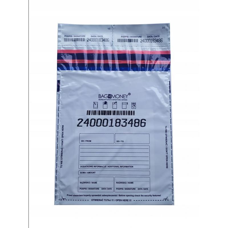 Koperta bezpieczna B5+ (bankowa)  TRANSPARENTNA