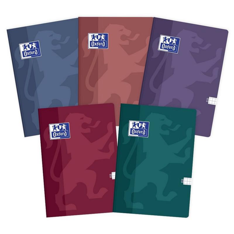 Brulion A4  96k  kratka - OXFORD TOUCH TREND z marginesem mix okładek