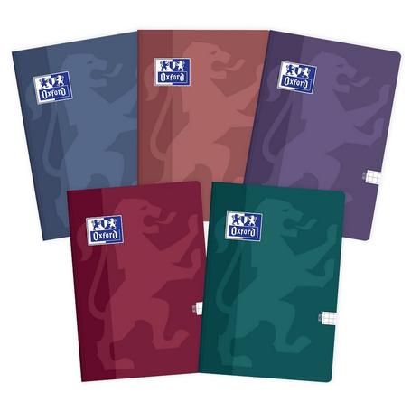 Brulion A4  96k  kratka - OXFORD TOUCH TREND z marginesem mix okładek