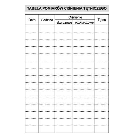 Druk Dzienniczek pomiaru ciśniemnia 002286
