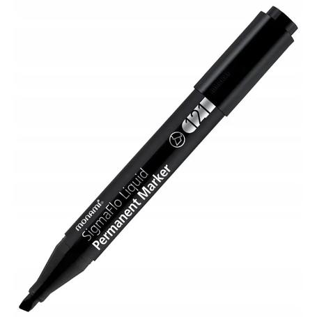 Marker MONAMI permanentny SigmaFlo C121 czarny - ścięta końcówka