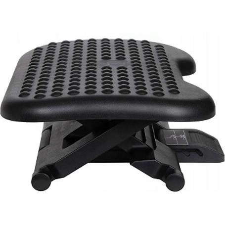 Podnóżek Biurowy Ergonomiczny Regulowany pod Biurko na Stopy Czarny