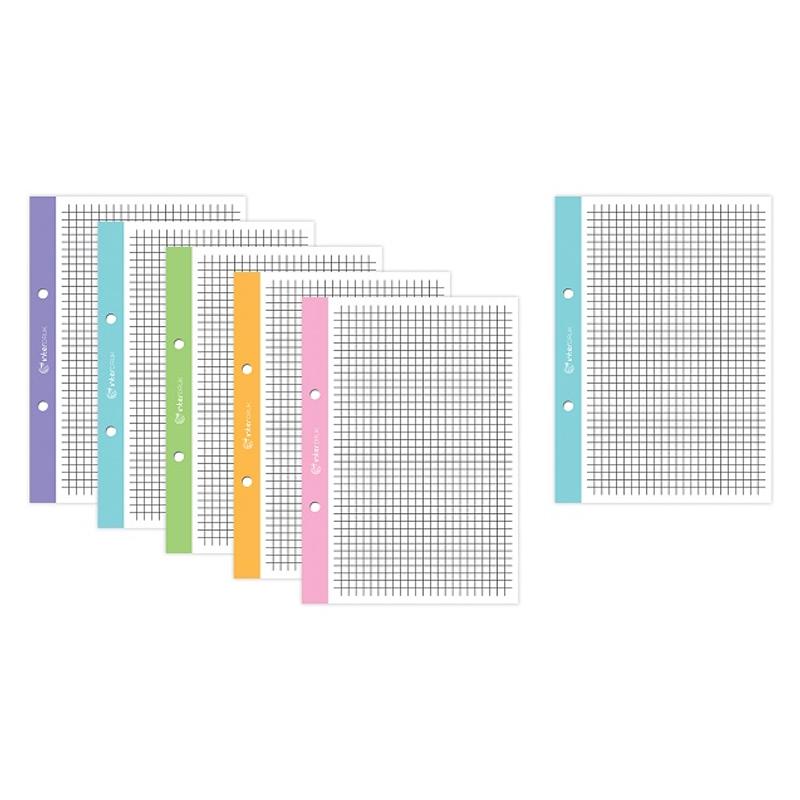 Wkład do segregatora A5 INTERDRUK 50k - kolorowe marginesy