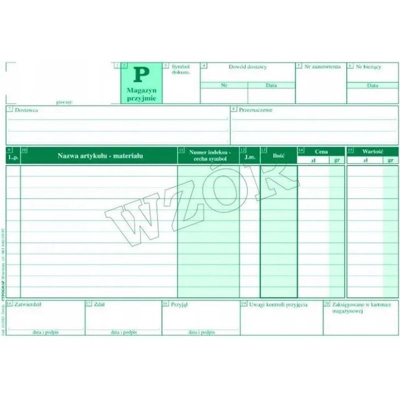 Druk Magazyn Przyjmie A5 01033