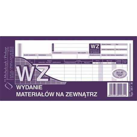 Druk WZ mały 351-8  1/3 A4