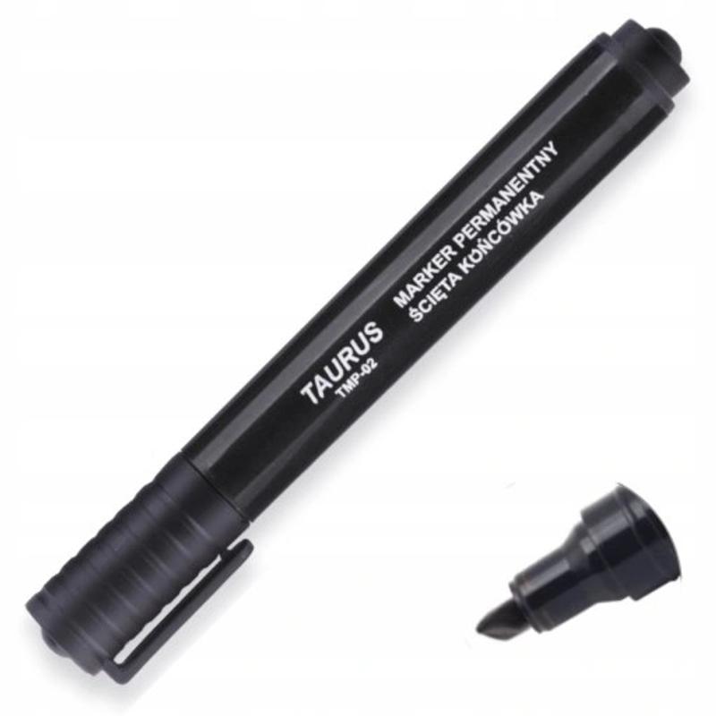 Marker TAURUS  permanentny ścięty czarny