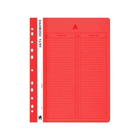 Teczka do akt osobowych- skoroszytowe TRES Czerwone