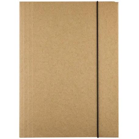 Teczka z gumką kolorowa A4 natural GR-442E z czarną gumką