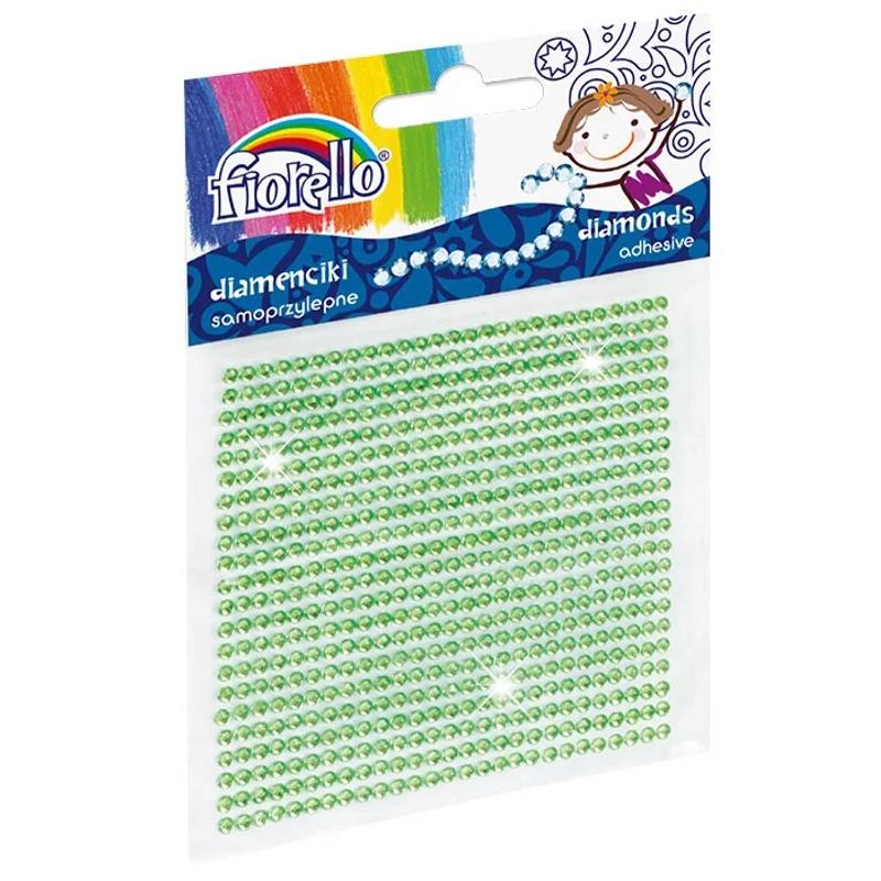 Dżety, diamenciki samoprzylepne FIORELLO zielone GR-DS01