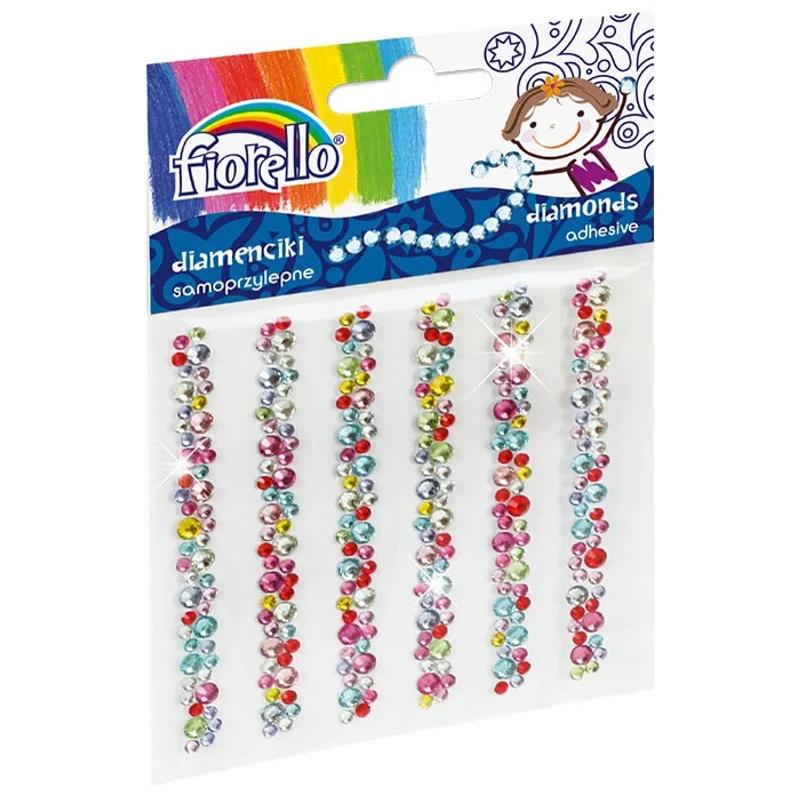 Dżety, diamenciki samoprzylepne FIORELLO mix kolorów GR-DS08