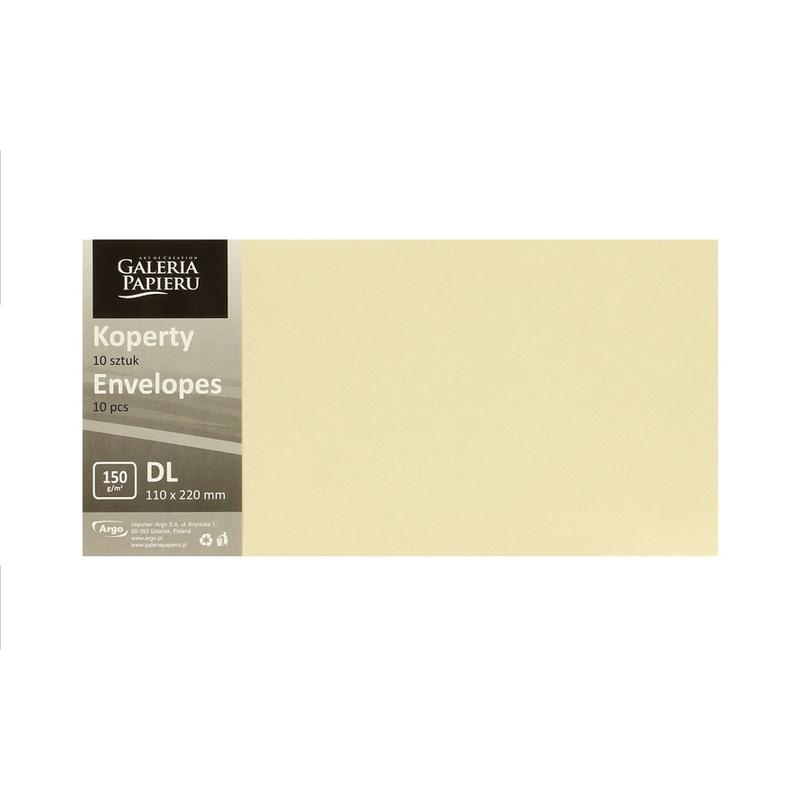 Koperta ozdobna DL Pearl kremowy  a 10szt. 280141