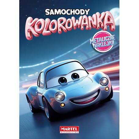 MARTEL SAMOCHODY kolorowanka + naklejki  a'16stron