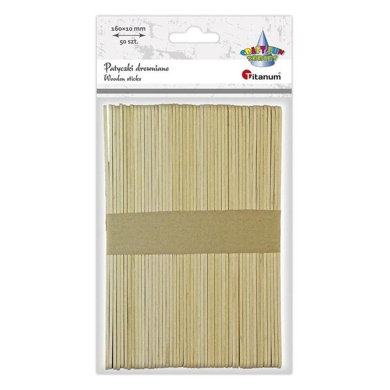 Patyczki drewniane naturalne drewno 50 szt. 16cm