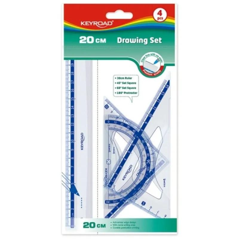 Zestaw geometryczny 4 el. Keyroad (KR971247) 20cm