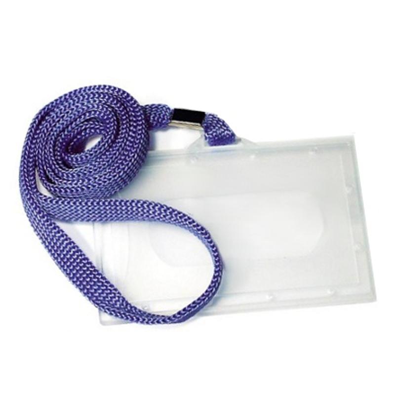 Identyfikator-Holder z niebieską  taśmą na szyję