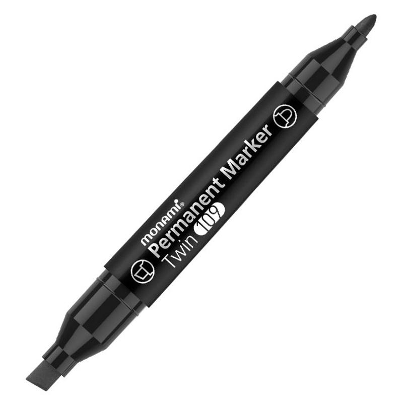 Marker MONAMI 109 permanentny dwustronny - czarny