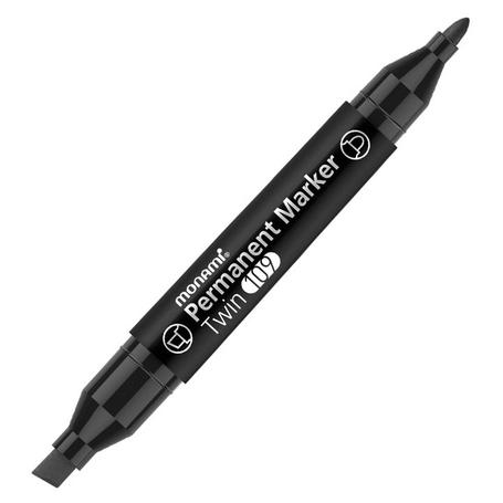 Marker MONAMI 109 permanentny dwustronny - czarny