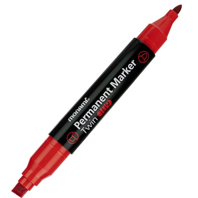 Marker MONAMI 109 permanentny dwustronny - czerwony