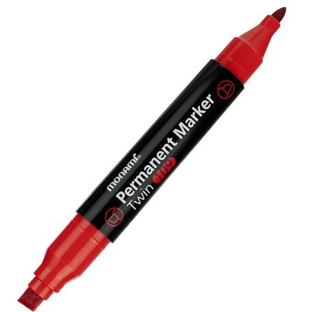 Marker MONAMI 109 permanentny dwustronny - czerwony