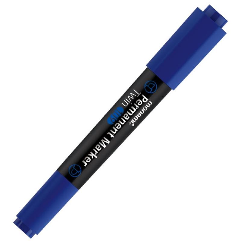 Marker MONAMI 109 permanentny dwustronny - niebieski