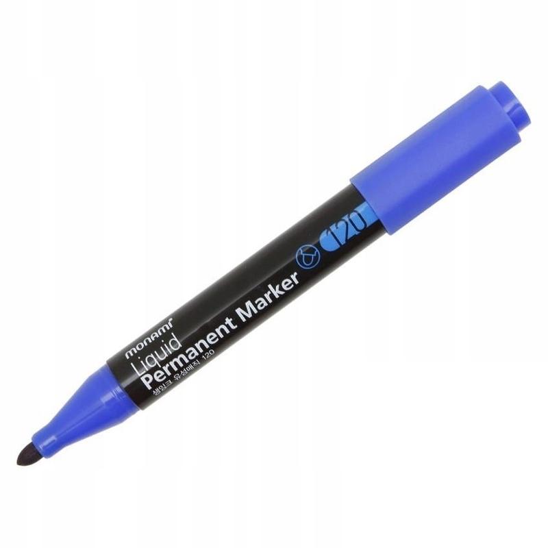 Marker MONAMI permanentny SigmaFlo B120 niebieski - okrągła końcówka