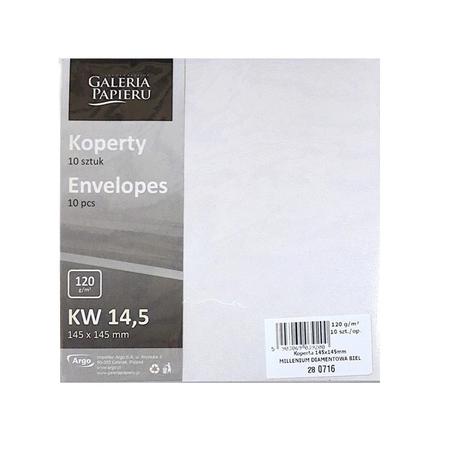 Koperta ozdobna 14,5x14,5  Diamentowa biel 280716  a 10szt.