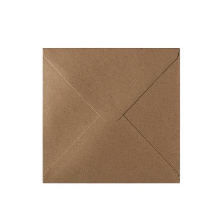 Koperta ozdobna 16,0x16,0 brązowa, KRAFT 120g a 10szt.