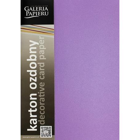 Papier wizytówkowy ozdobny GALERIA PAPIERU PEARL 210g/20 ark.- lawendowy 205458