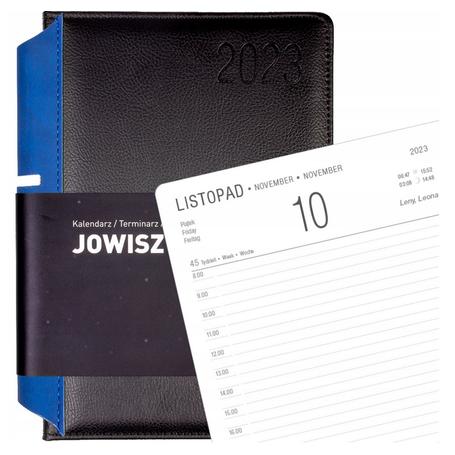 Kalendarz 2026 A5 dzienny JOWISZ - czarno niebieski