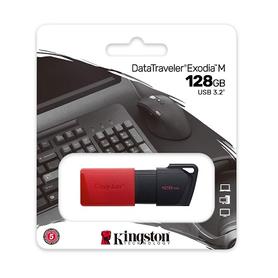 Pamięć/Pendrive 128 GB KINGSTON DTXM - czarno-czerwony  z zawieszką
